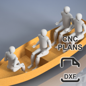 490 cm x 140 cm - Rowing Boat - CNC Plans